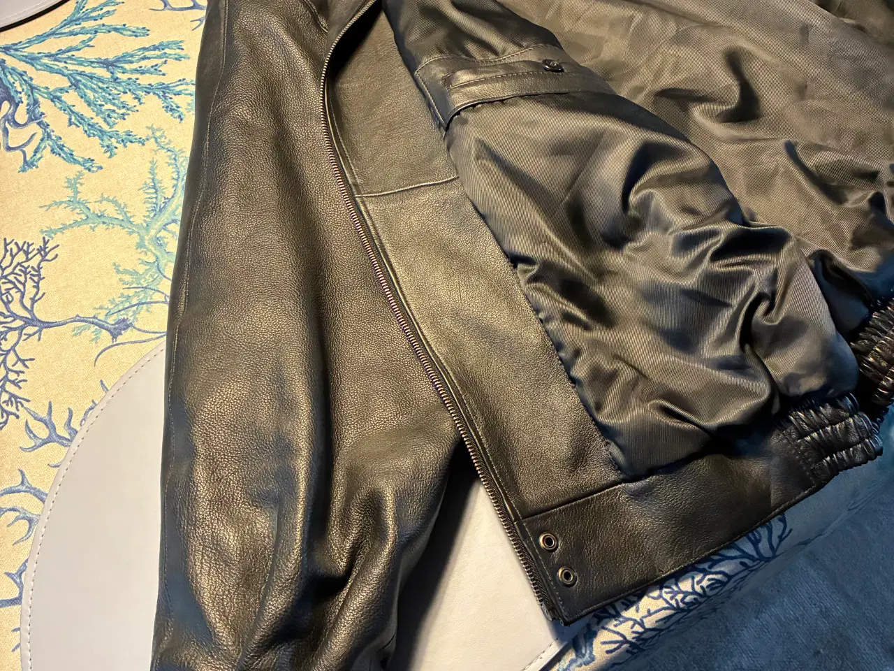 Billede 2 - Uniformsjakke i kalveskind - Pilotjakke.