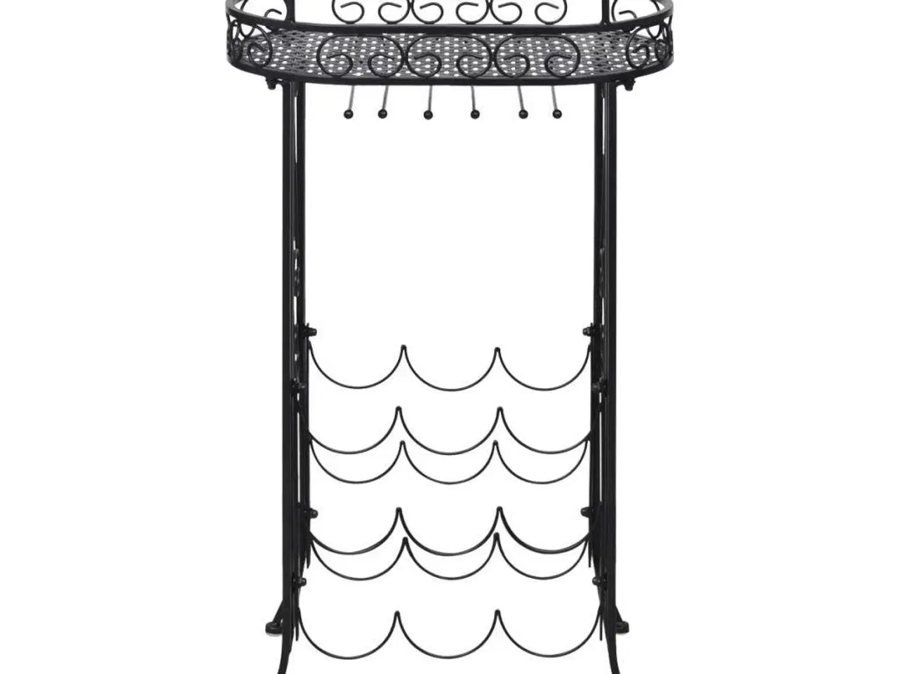 Billede 3 - Vinreol med glasholder 9 flasker metal