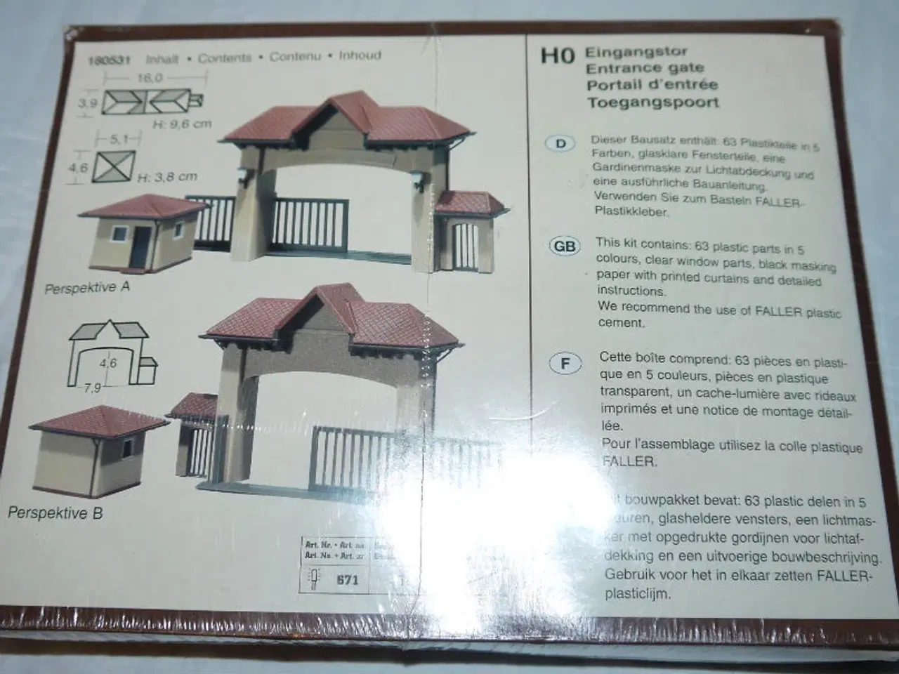 Billede 2 - Faller 180531 Indgangsportal Nyt Byggesæt i æske. 