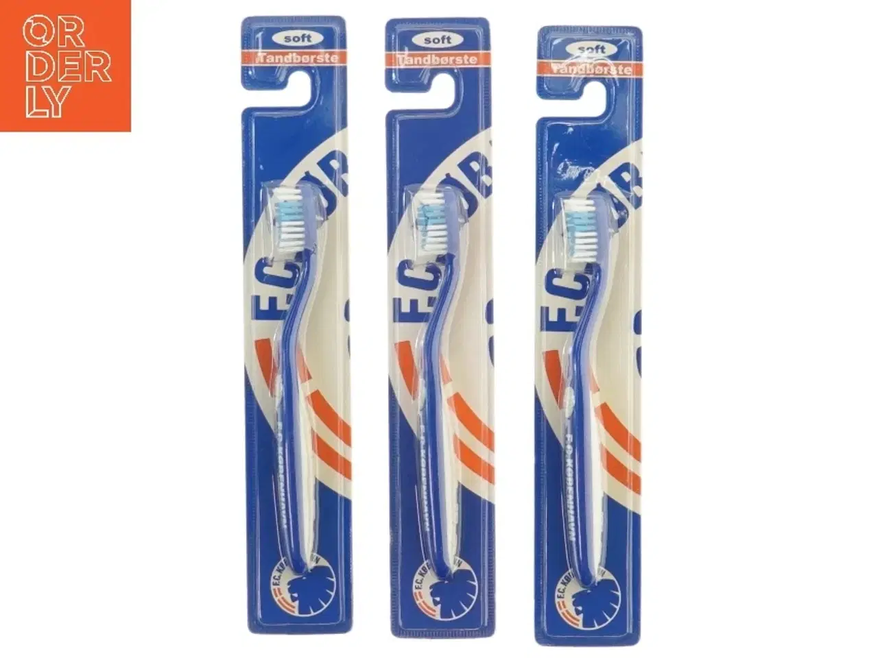 Billede 1 - Tandbørster 3 stk fra FCB (str. 3 stk 15 cm)