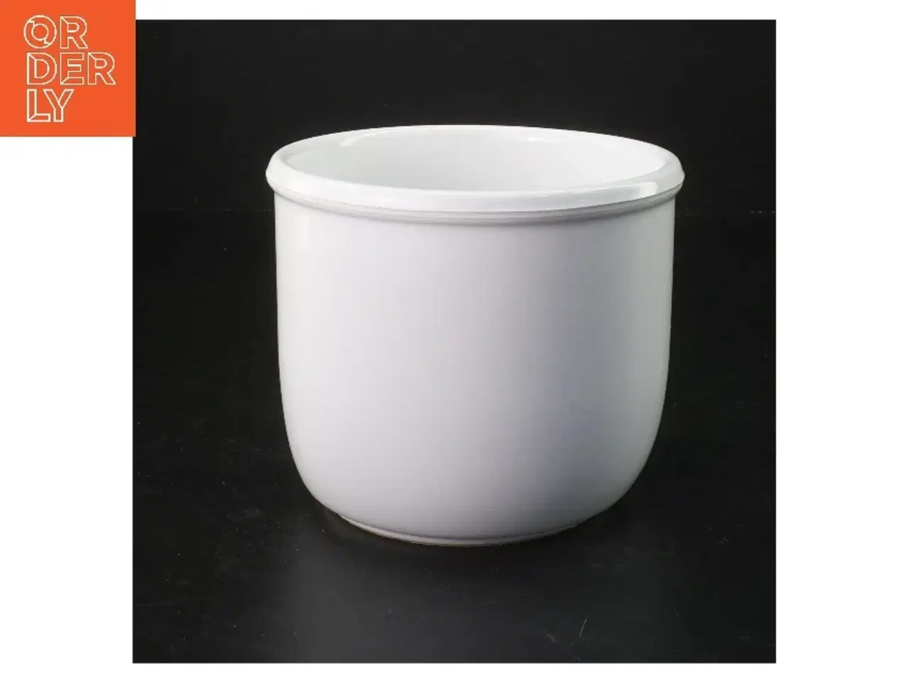 Billede 2 - Hvid keramisk krukke fra Grønland (str. Ø 14xh11,5 cm)