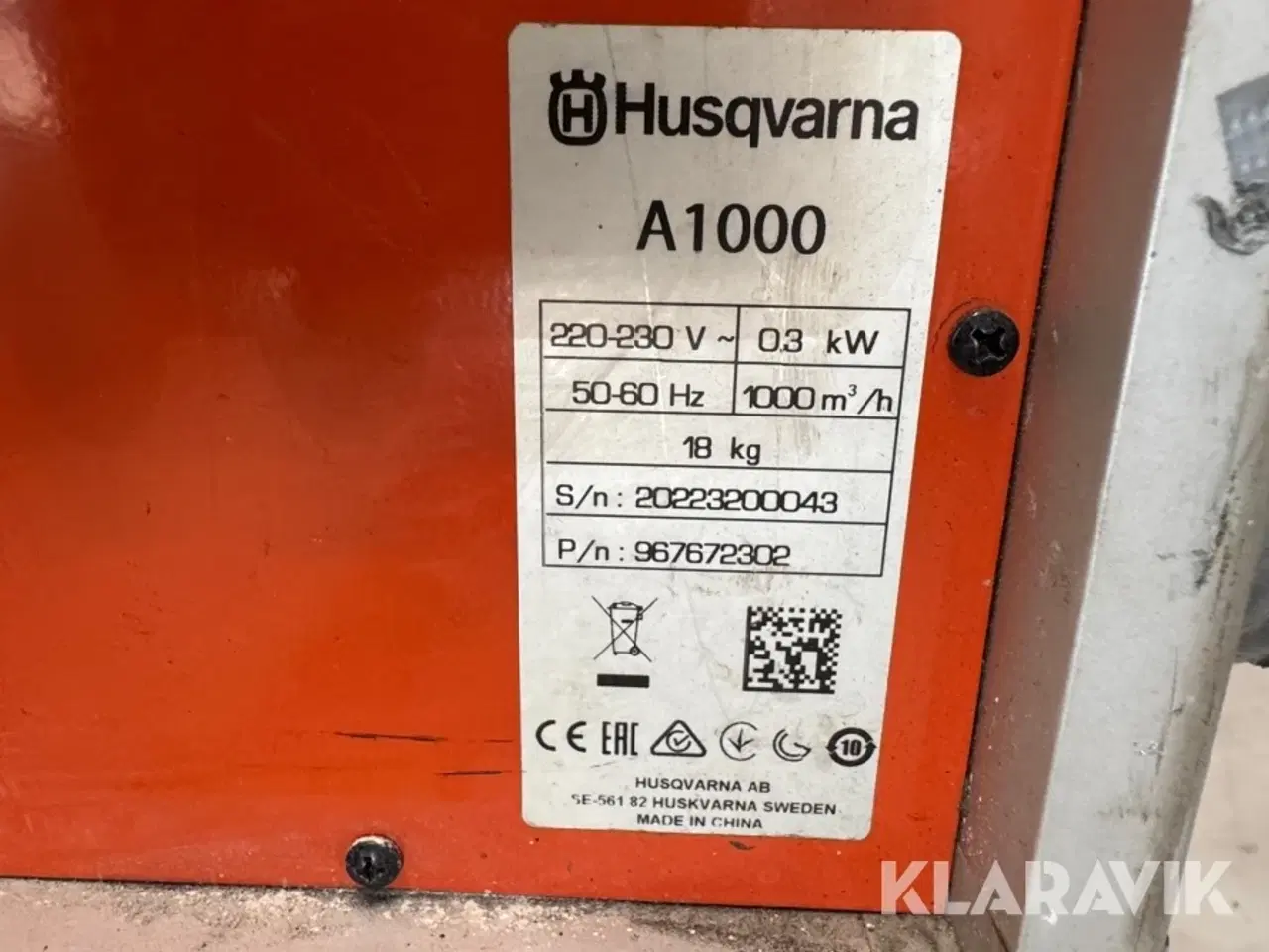 Billede 2 - Luftrensere Husqvarna A1000 4 styk