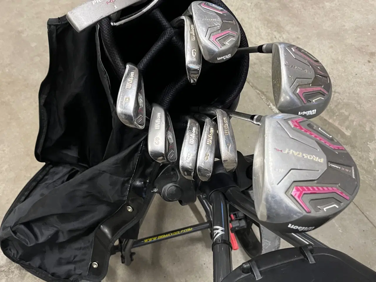 Billede 3 - Wilson Golfsæt med bag og vogn