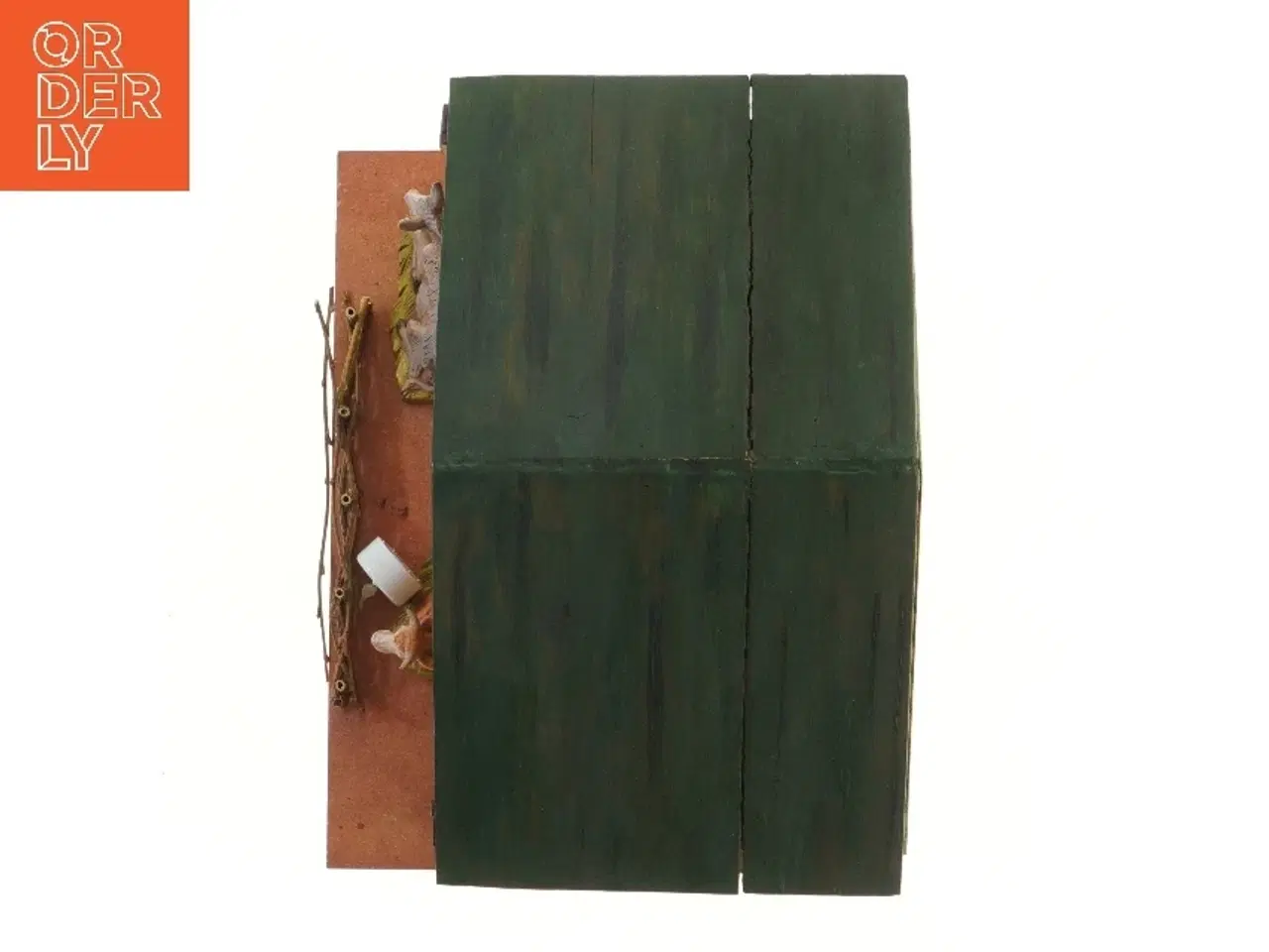 Billede 2 - Julekrybbe med figurer (str. 40x30 cm)