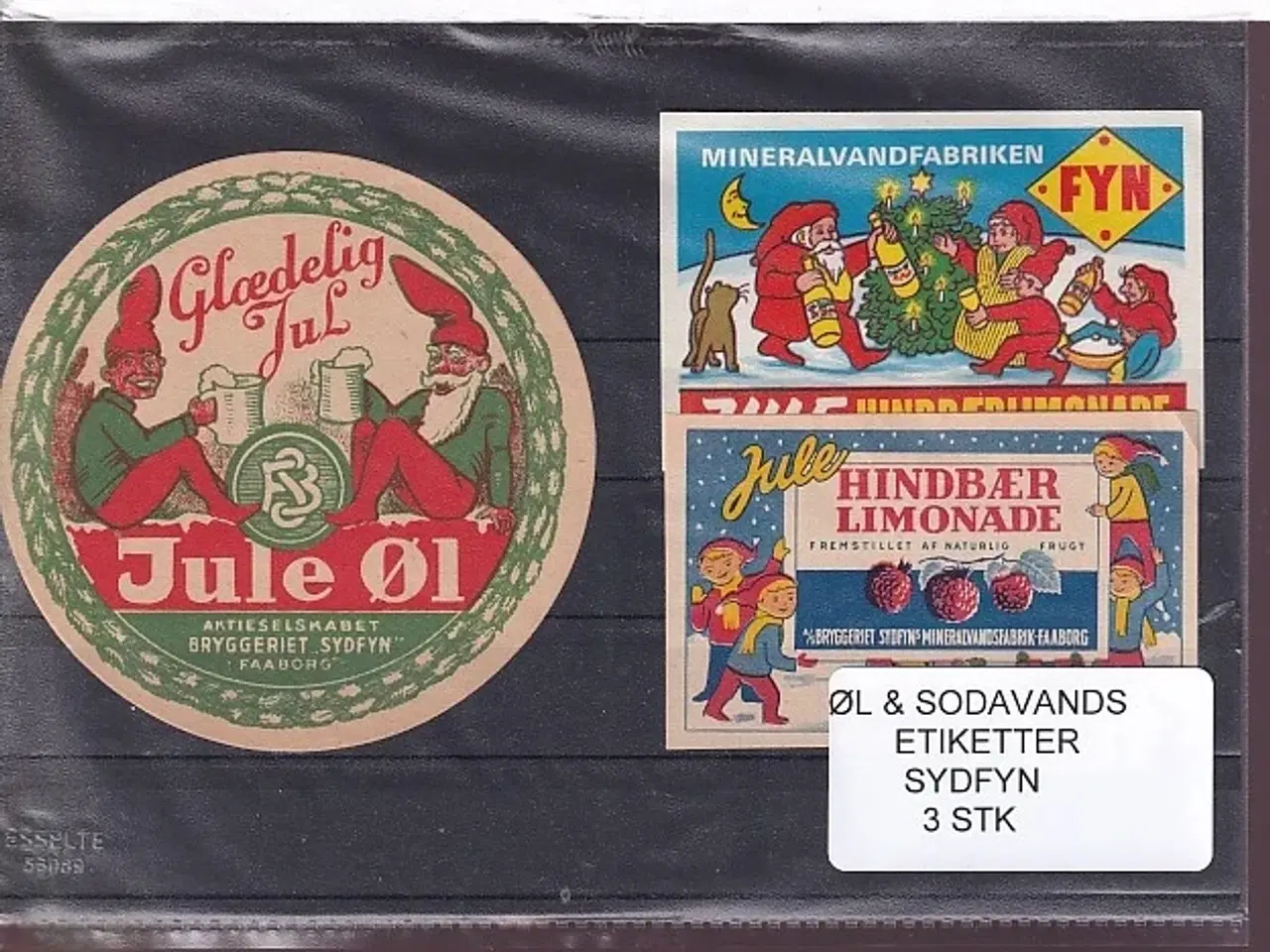 Billede 1 - Øl og Sodavands Etiketter - Sydfyn - 3 Stk.