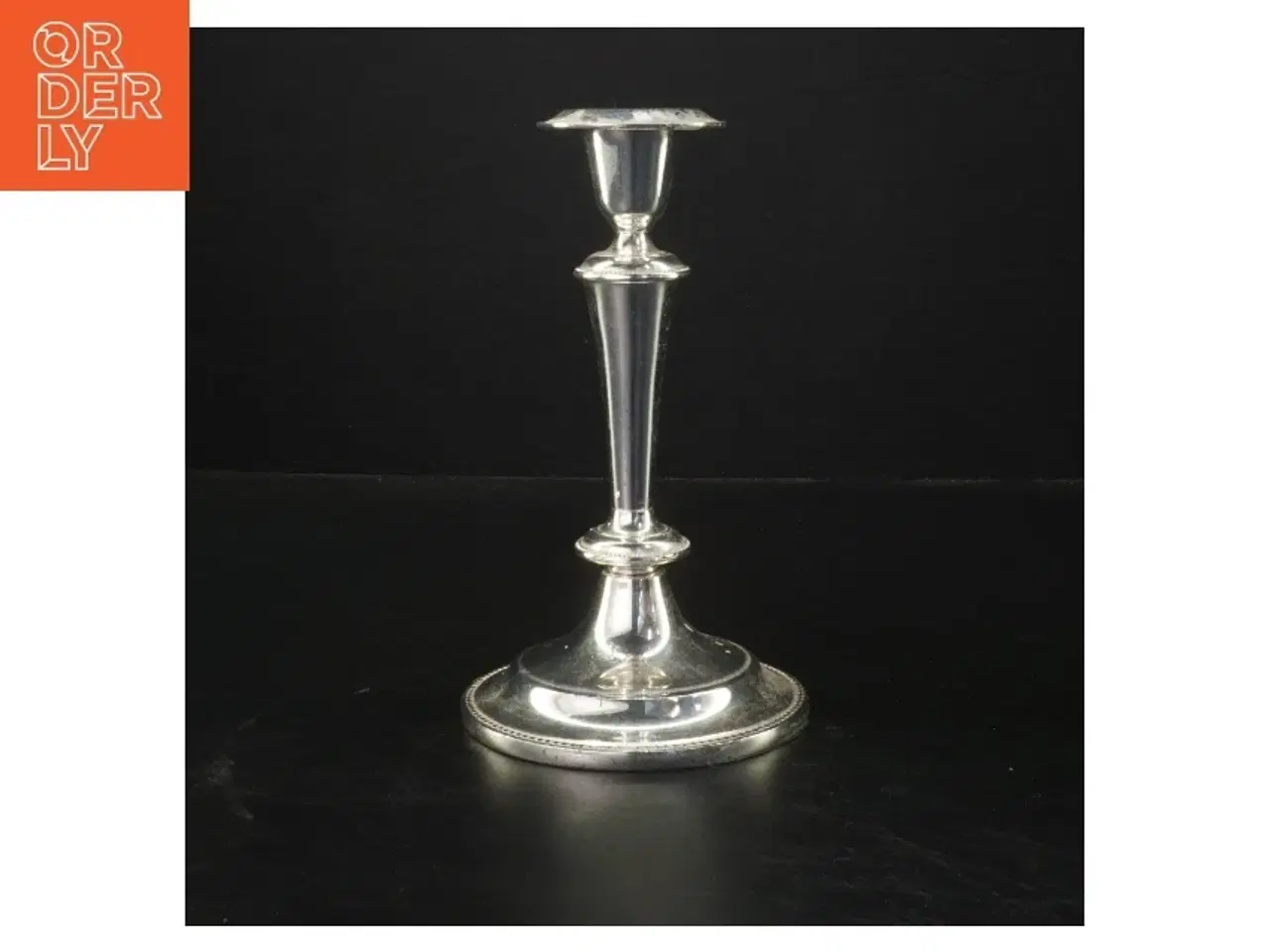 Billede 1 - Sølv lysestage (str. 19 cm)