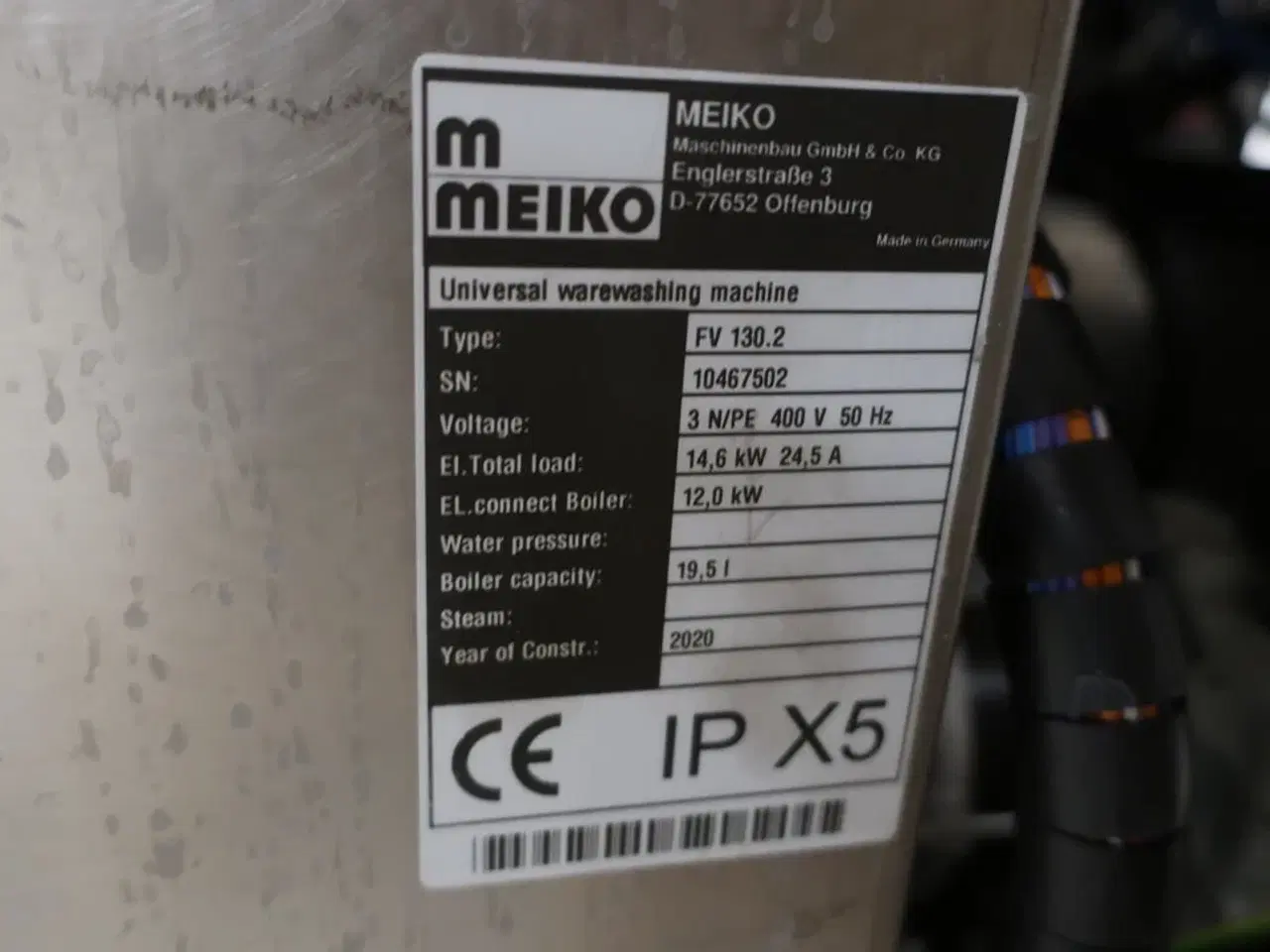 Billede 8 - Grovopvaskemaskine MEIKO FV 130.2