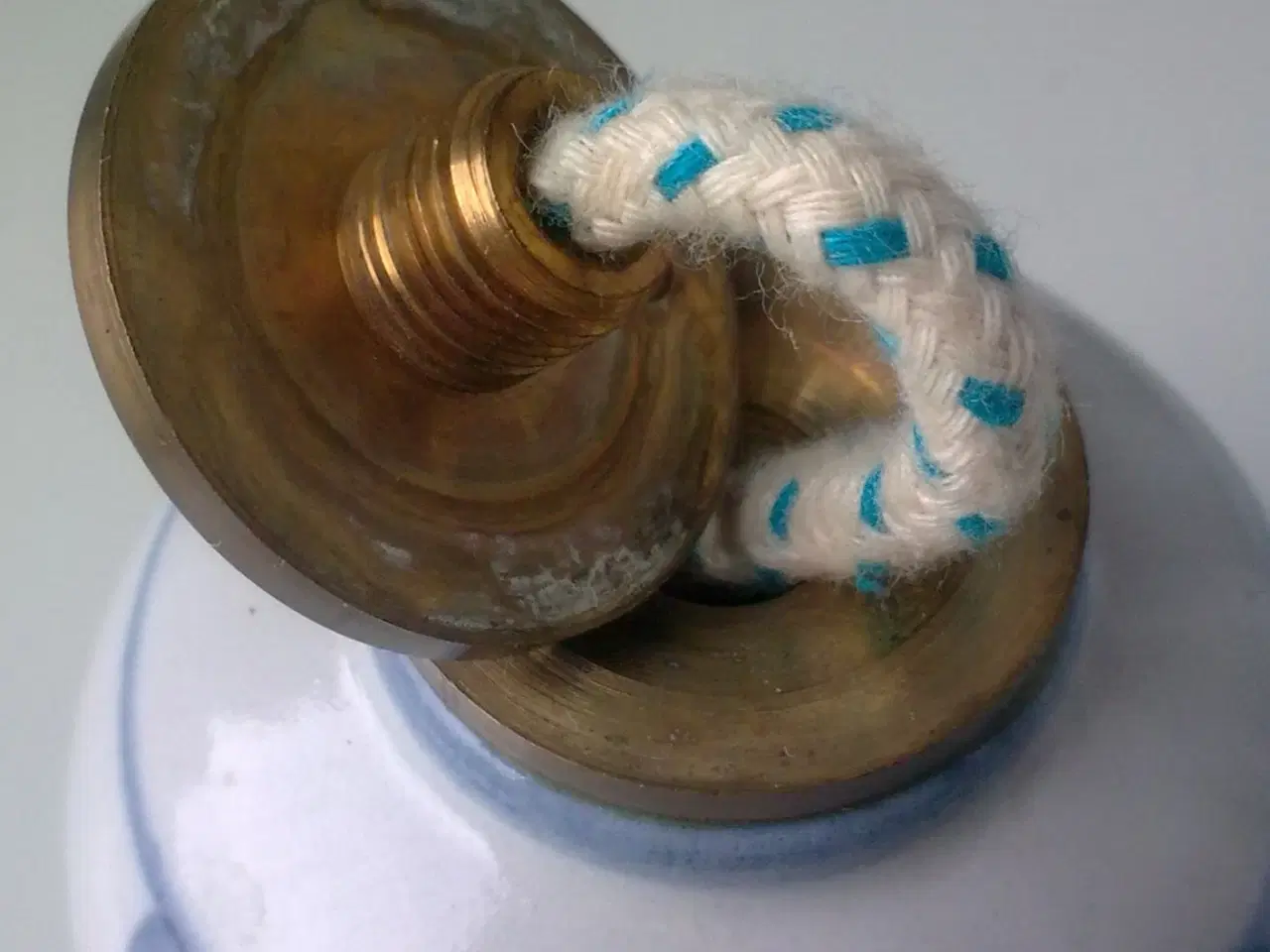 Billede 16 - Sokkel stempler gl. høj lys keramik figur Bornholm