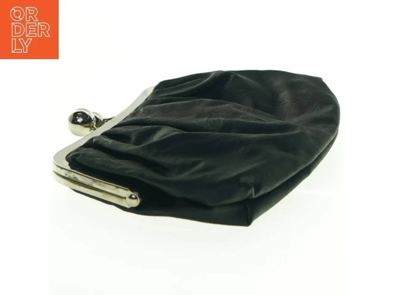 Billede 2 - Sort læderpung (str. 26 x 18 cm)