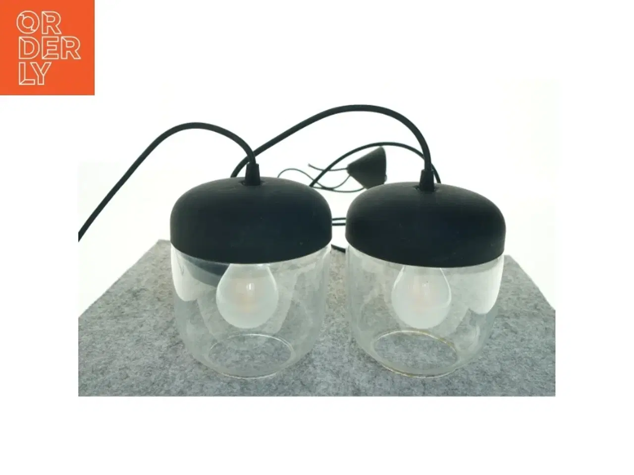 Billede 1 - Lamper med glaskuppel (str. 16 x 13 cm)