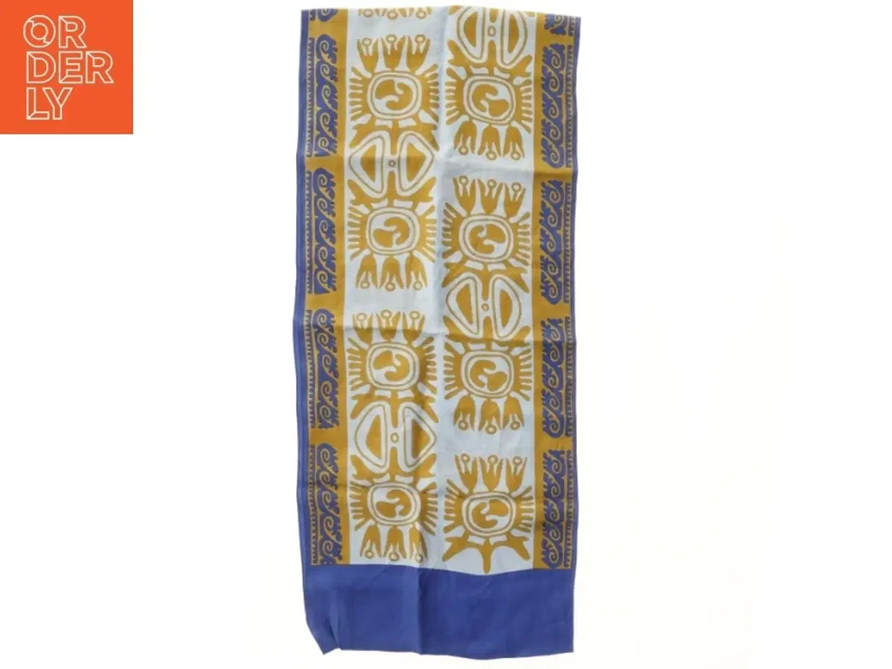 Billede 2 - Vintage silketørklæde med mønster (str. 75,5x32,5 cm)