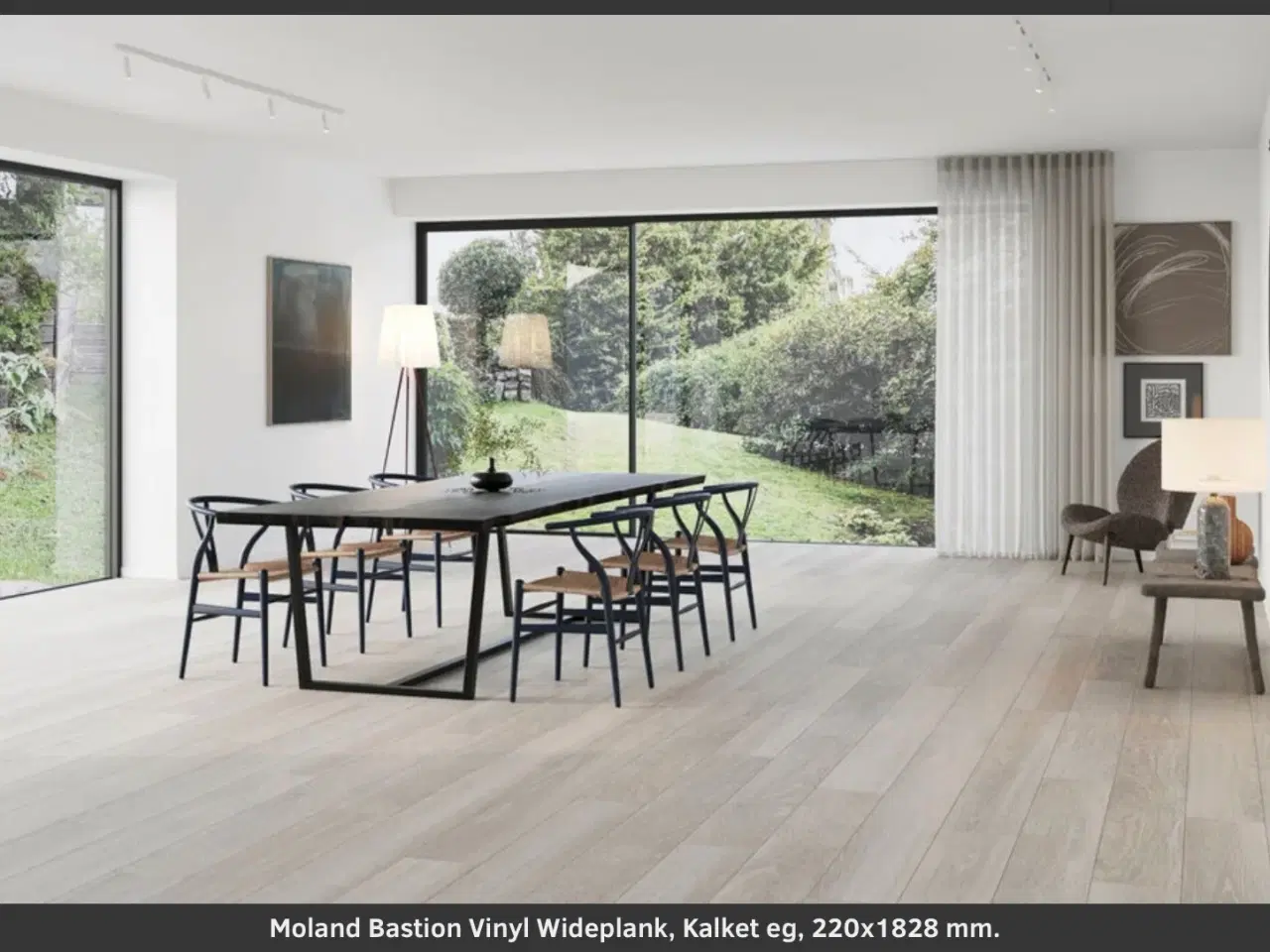 Billede 1 - Moland Bastion Vinyl Wideplank, Kalket eg,