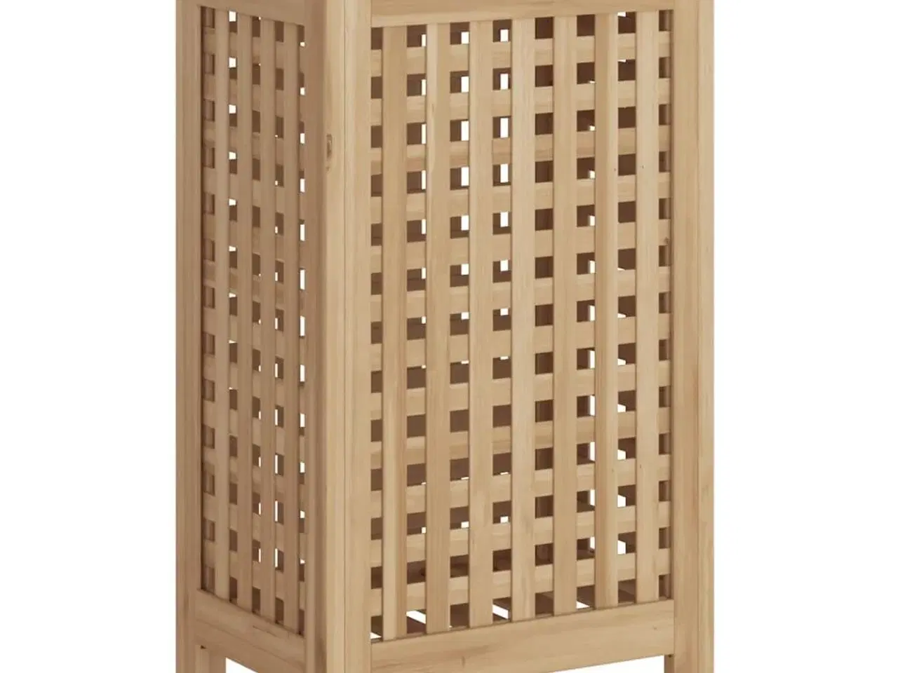 Billede 3 - Vasketøjskurv 35x25x60 cm massivt teaktræ