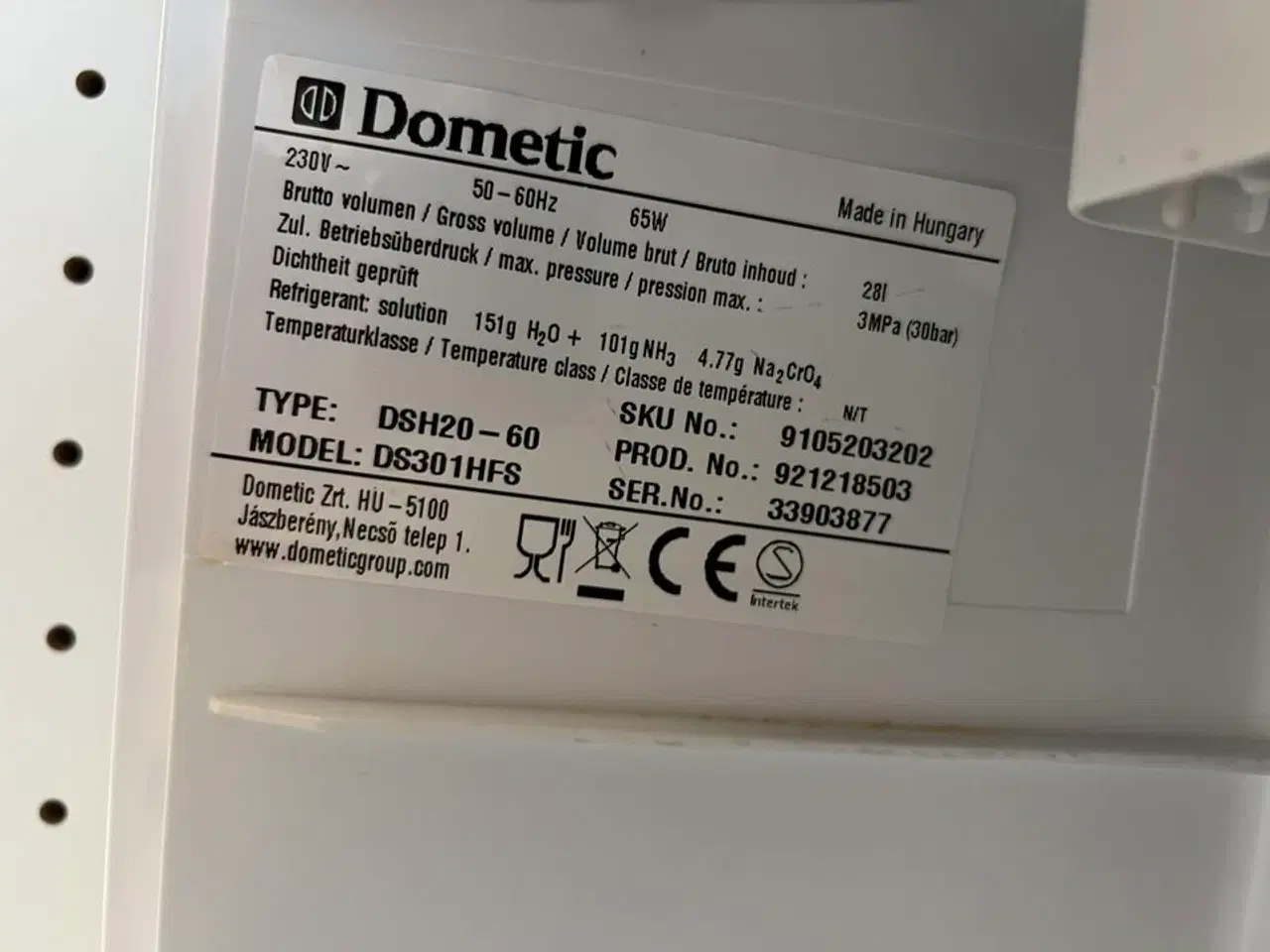 Billede 5 - Aflåseligt køleskab til medicin DOMETIC DS301HFS