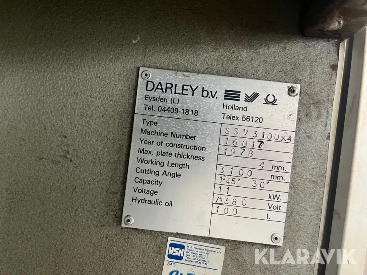 Billede 9 - Pladesaks Darley SSV 3100x4