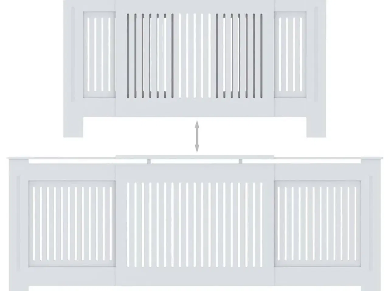 Billede 5 - Radiatorskjuler 205 cm MDF hvid