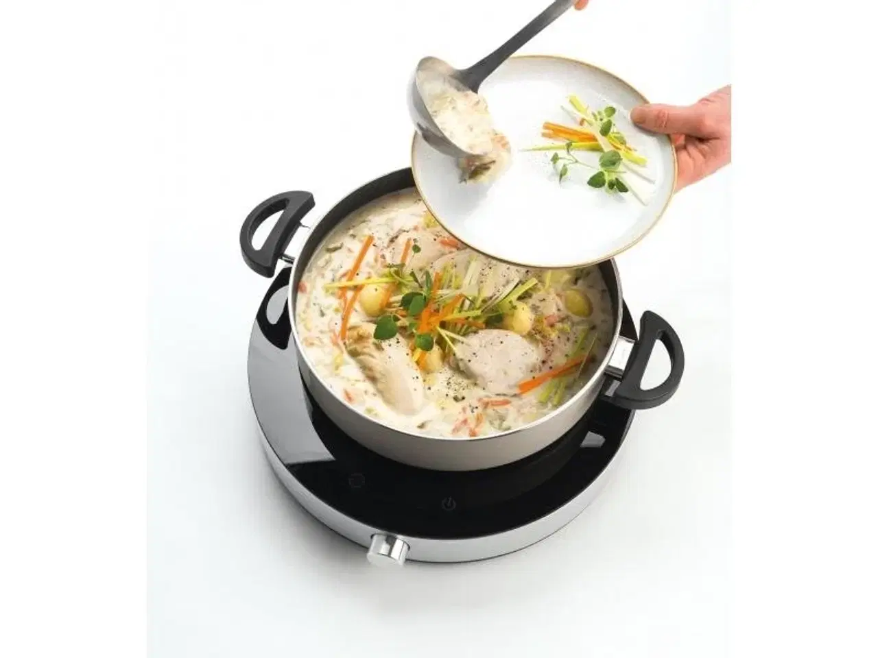 Billede 2 - Induktionskogeplade FRITEL Family IP 1266 – sølv/sort