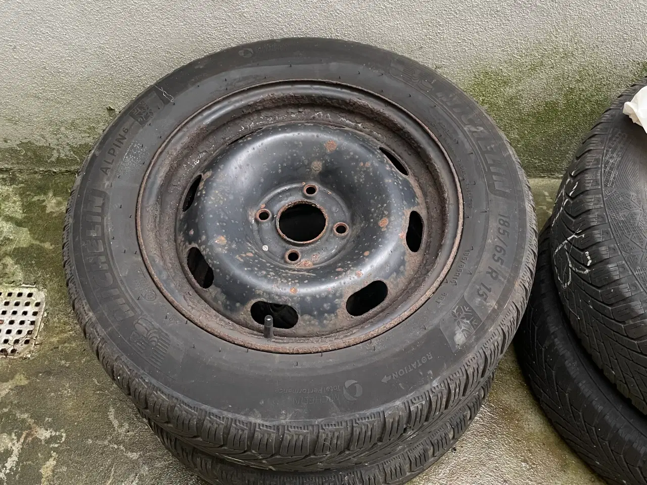 Billede 3 - 4 stk. stålfælge med vinterdæk