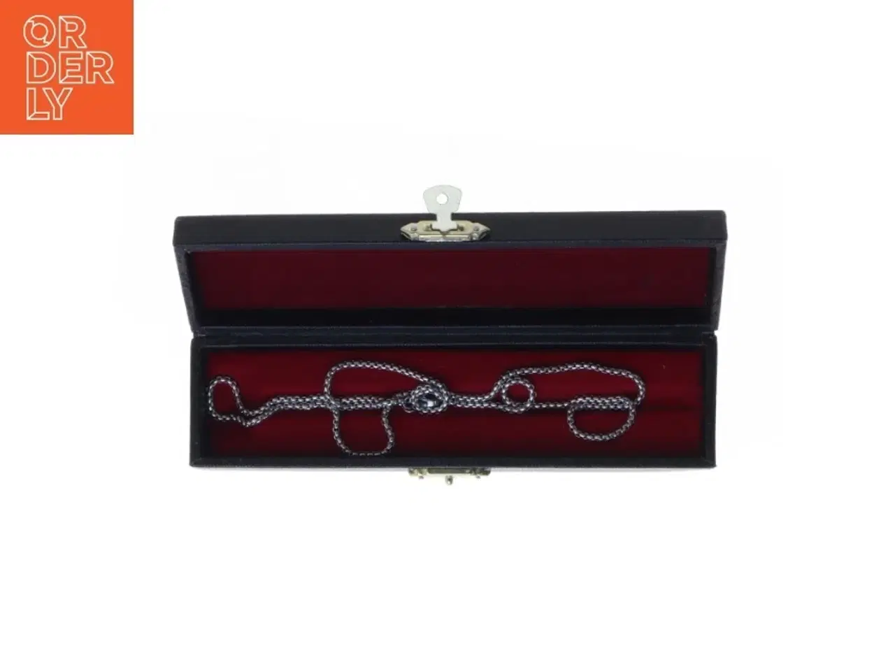 Billede 1 - Sølvkæde i etui (str. 60 cm)