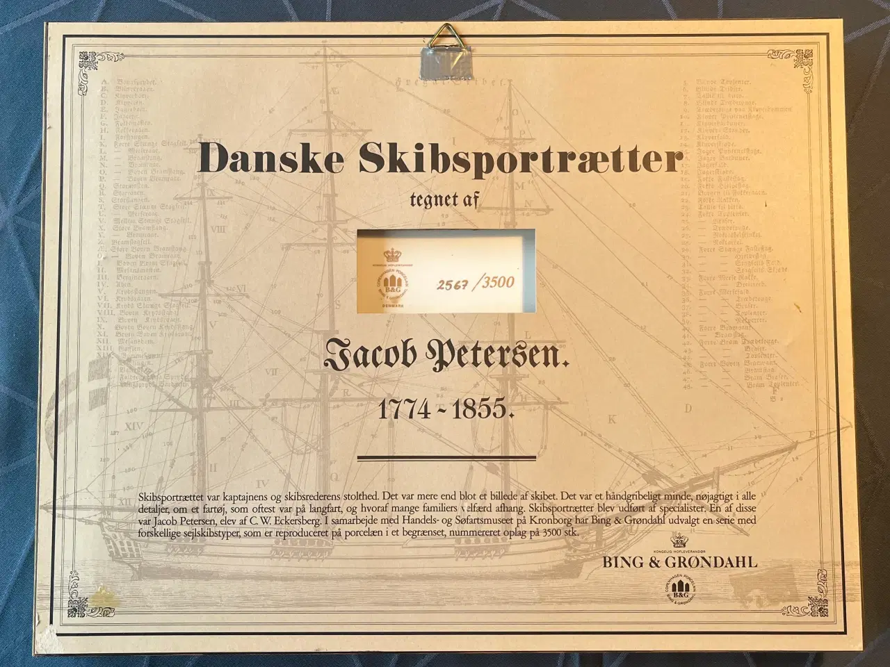 Billede 2 - 2 stk Bing & Grøndal porcelæns skibsportrætter