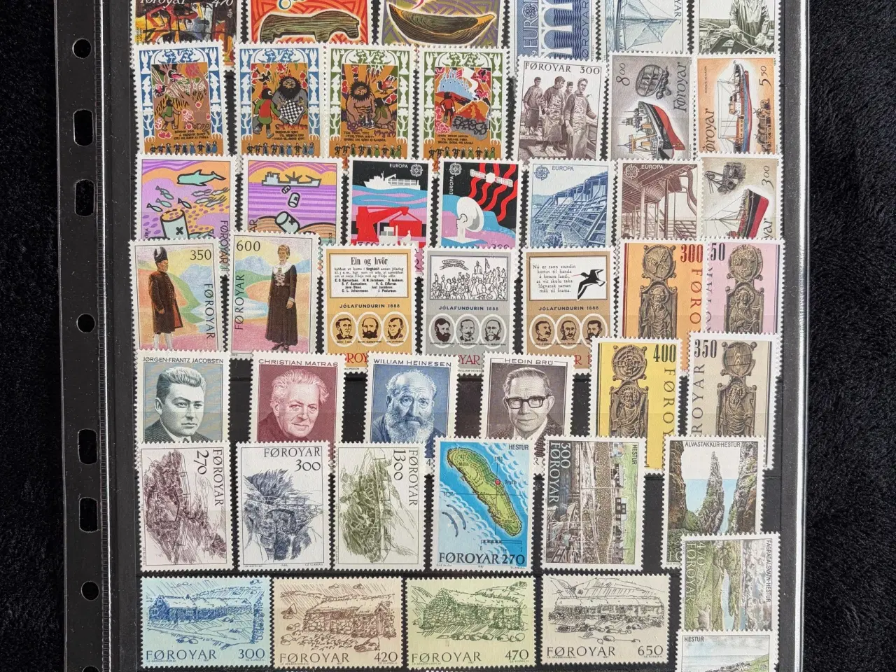 Billede 4 - Færøerne - 8 plancher med postfriske frimærker