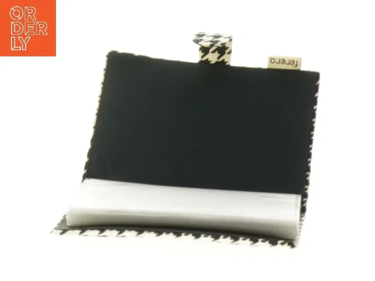 Billede 1 - Sort-hvid ternet tegnebog fra Ferera (str. 8 x. 10,5 cm)