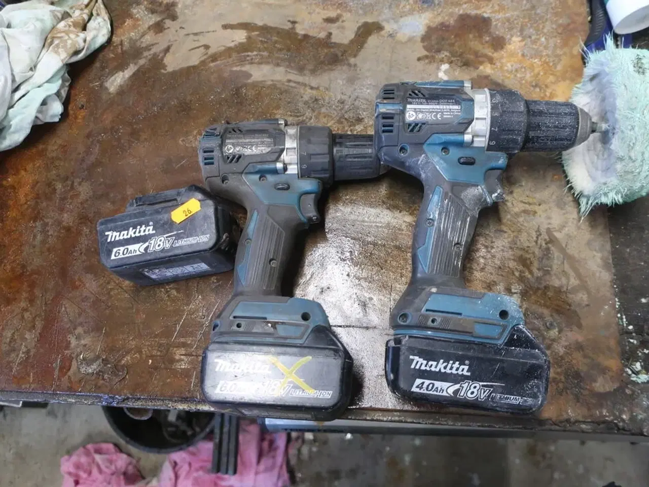 Billede 4 - 2 stk. akku håndværktøj MAKITA DDF484 med 3 stk. batterier