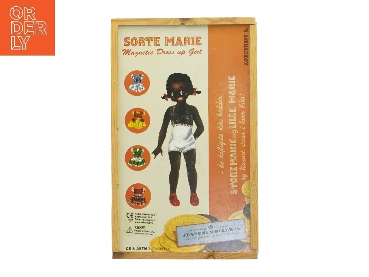 Billede 2 - Vintage påklædningsdukke med tøj og tilbehør (str. 29 x 18 cm)