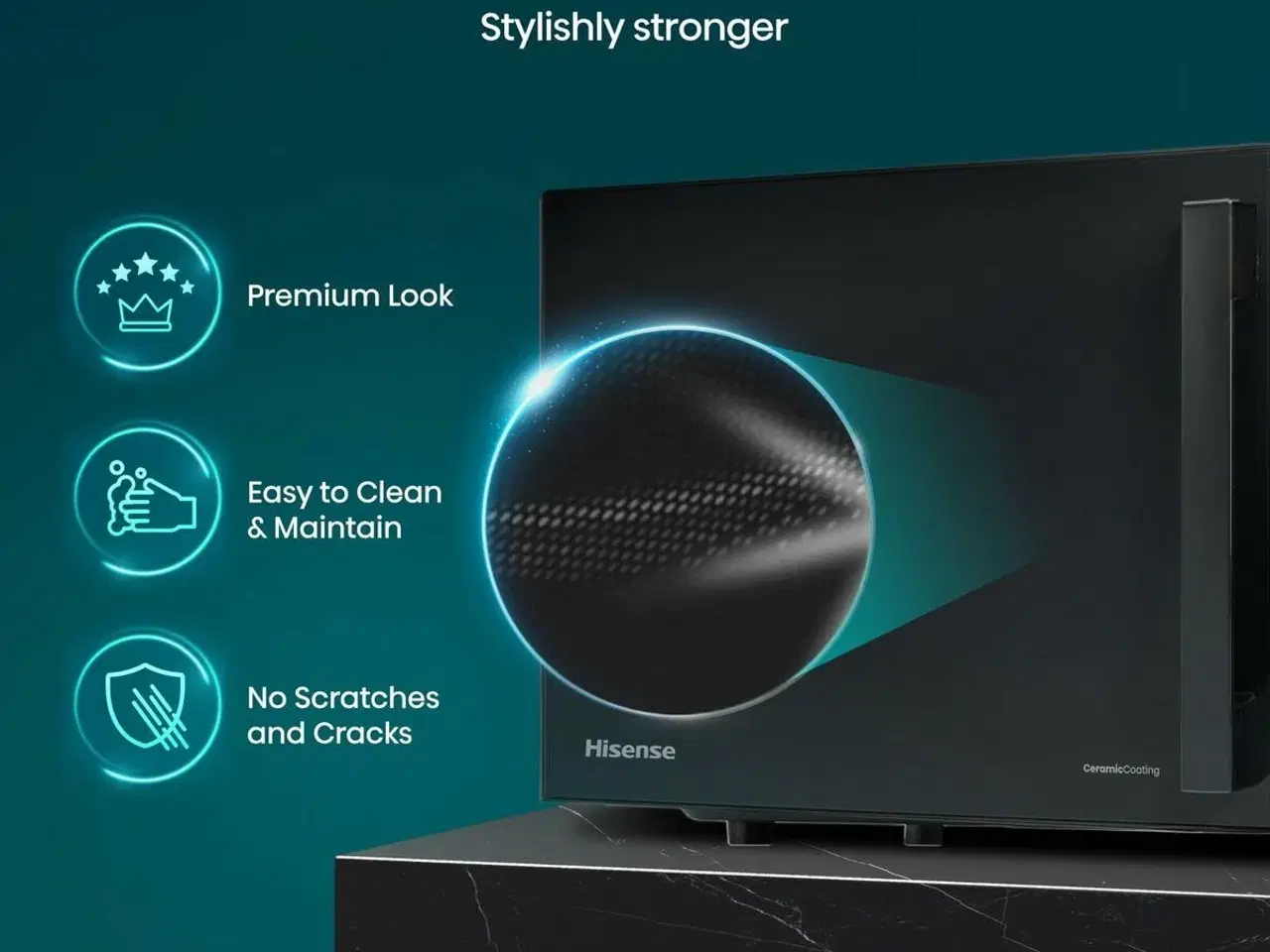 Billede 10 - Mikrobølgeovn Hisense H20MOBP1HI 20 L - Sort, 700 W