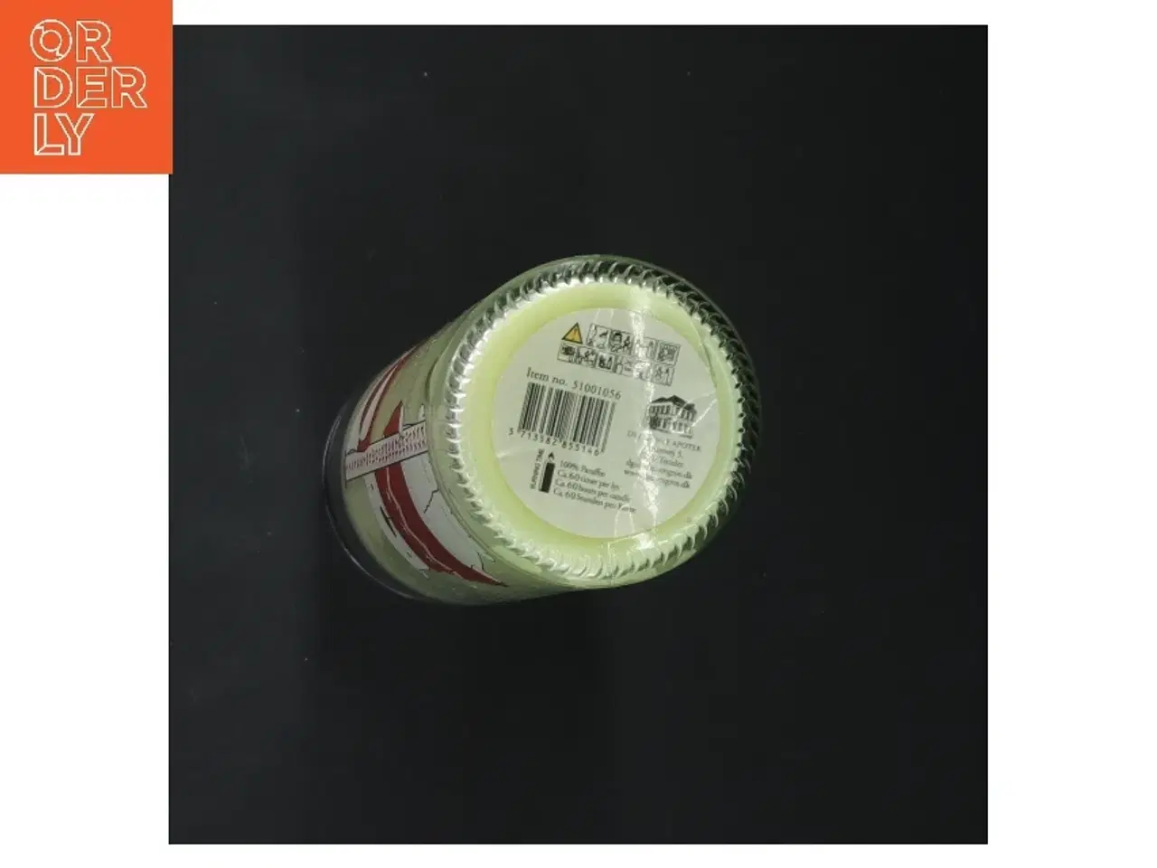 Billede 2 - Julelys i glas med bjørnemotiv fra Det Gamle Apotek (str. Ø 5,5 cm højde 21 cm)