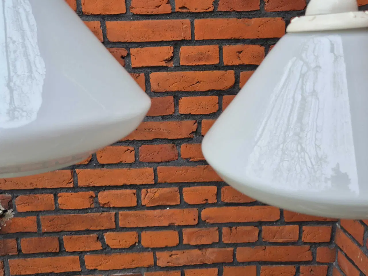 Billede 10 - Perfekte retrolamper i hvidt opalglas 