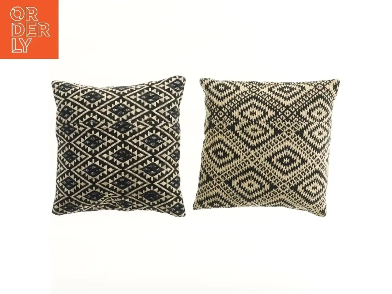 Billede 2 - Puder med geometrisk mønster (str. 2 stk 29,5x29,5 cm)