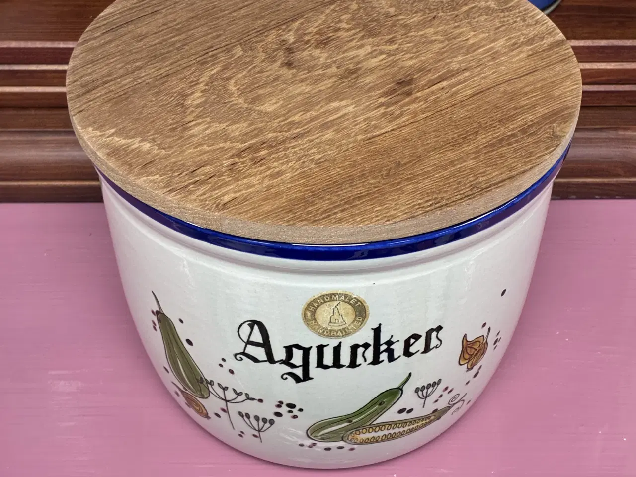 Billede 2 - Stor flot Retro krukke til agurker fra Knabstrup