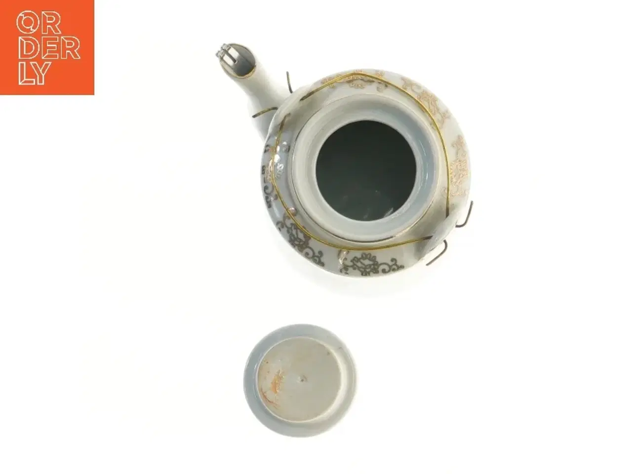 Billede 3 - Dekoreret porcelænskande (str. Ø 11x13 cm)