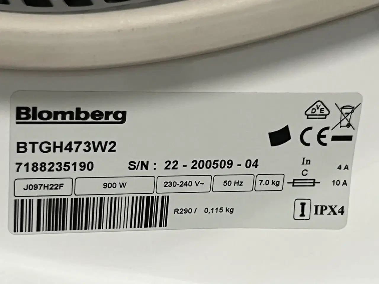 Billede 2 - Tørretumbler BLOMBERG BTGH473W2