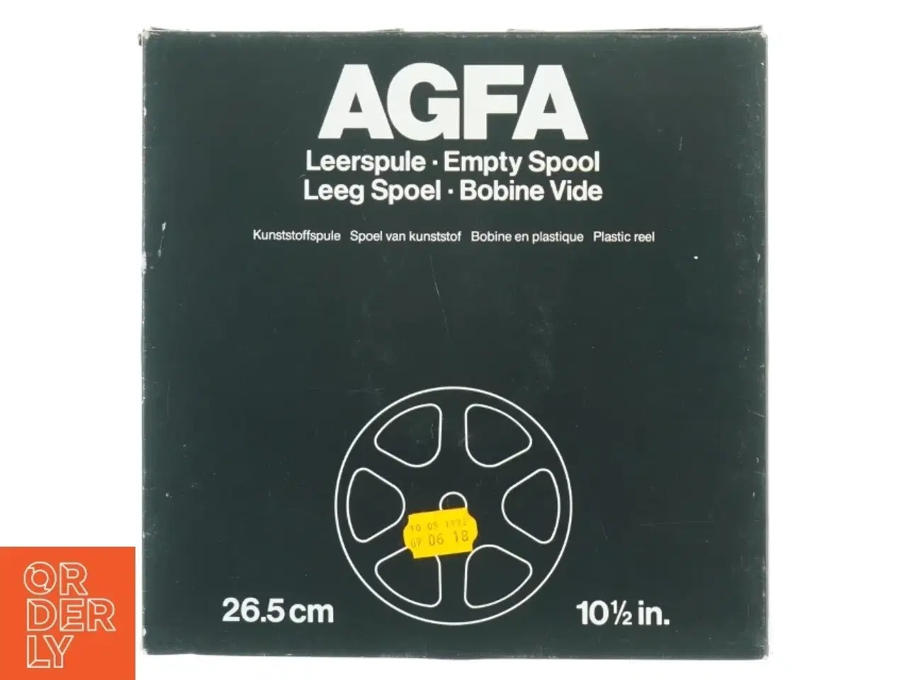 Billede 1 - AGFA 26,5cm kvarttommebånd på plastspole  (str. 27 x 27 x 1 cm)