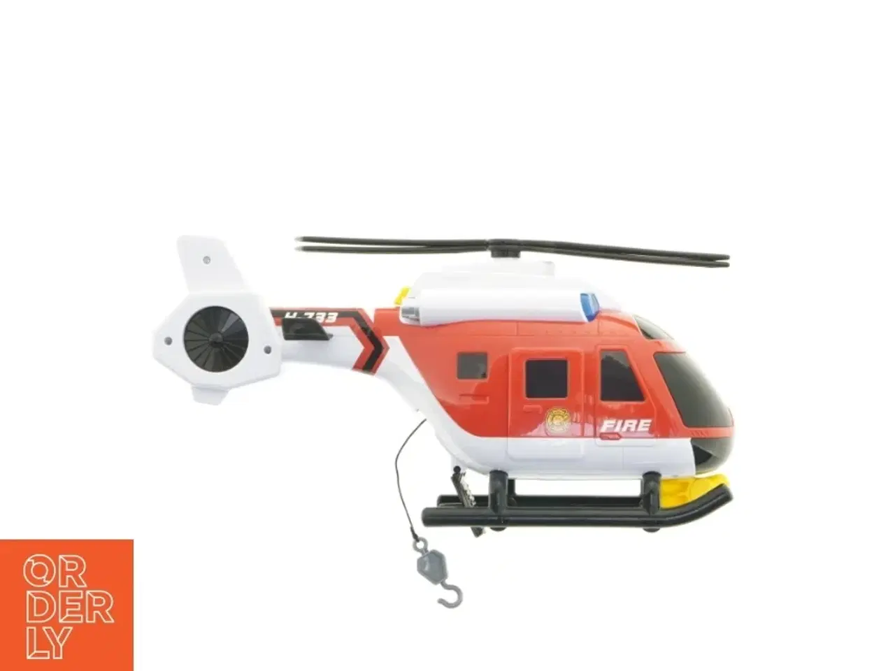 Billede 3 - Brandbilshelikopter, legetøj (str. 39 x 18 x 12 cm)