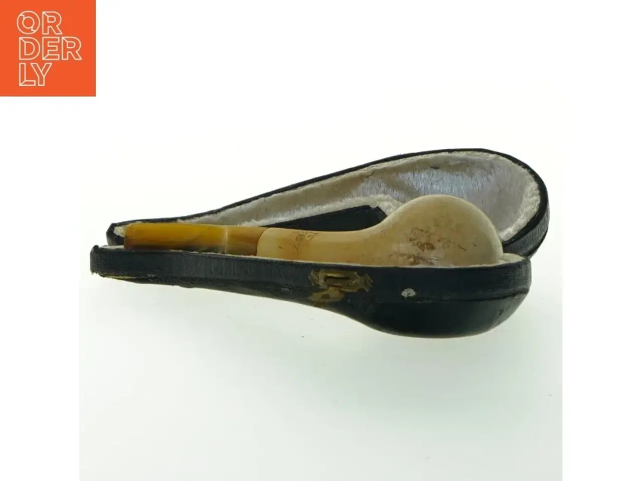Billede 2 - Meerschaum pibe med etui (str. 17 cm)