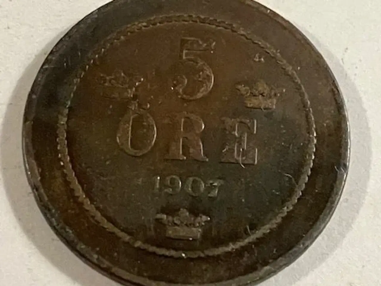 Billede 1 - 5 øre 1907 Sverige