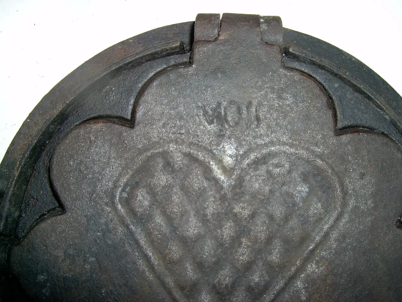 Billede 3 - Støbejernsrist , gammel Voss støbejerns vaffeljern