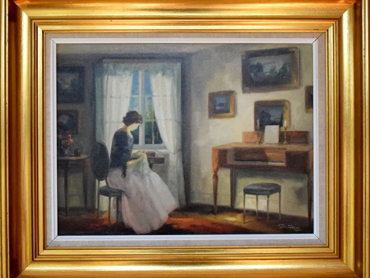 Billede 1 - Maleri af Bente Berg (f. 1931-)