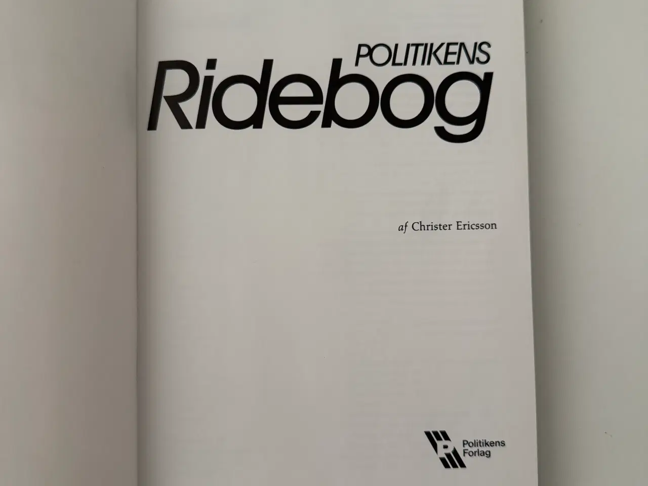 Billede 2 - Politikens Ridebog - ridehåndbog