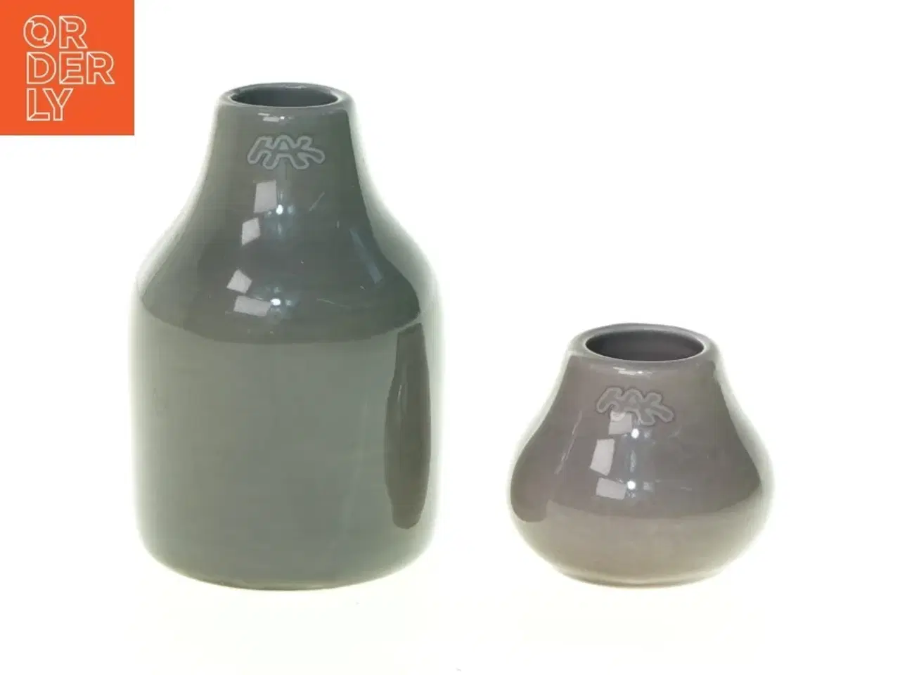 Billede 1 - Keramikvase sæt (str. 8 x 5 cm og 4 x 5 cm)