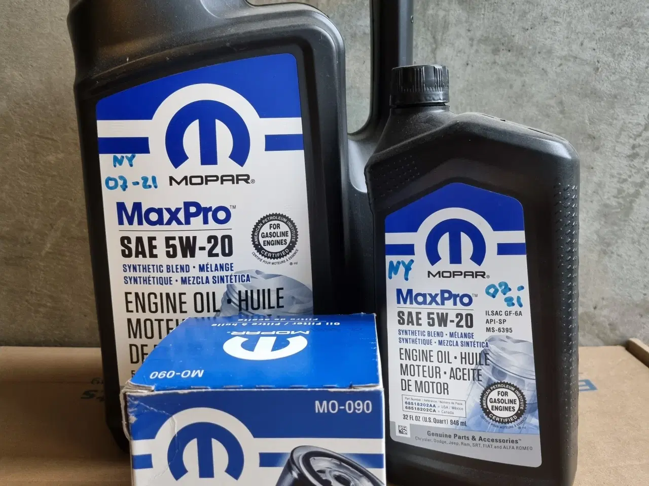 Billede 1 - MOPAR 5W-20 motorolie + oliefilter MO-090