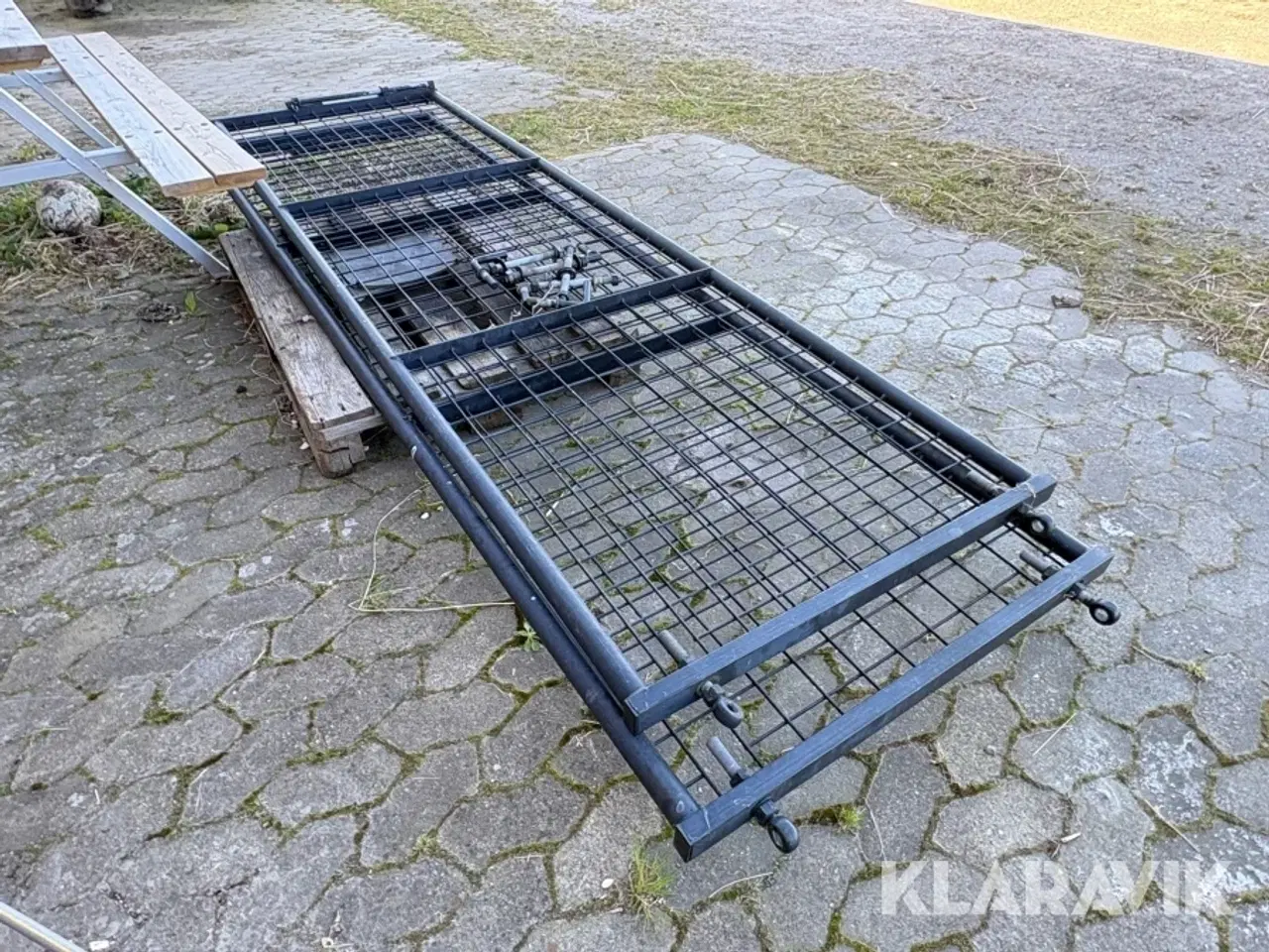 Billede 4 - Låge dobbelt jern galvaniseret sortmalet 1 sæt