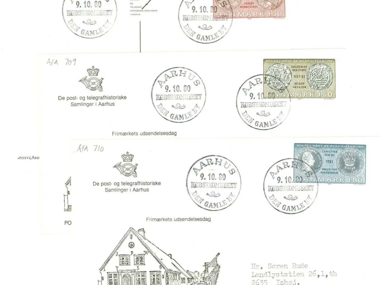 Billede 1 - Danmark, FDC fra 1980