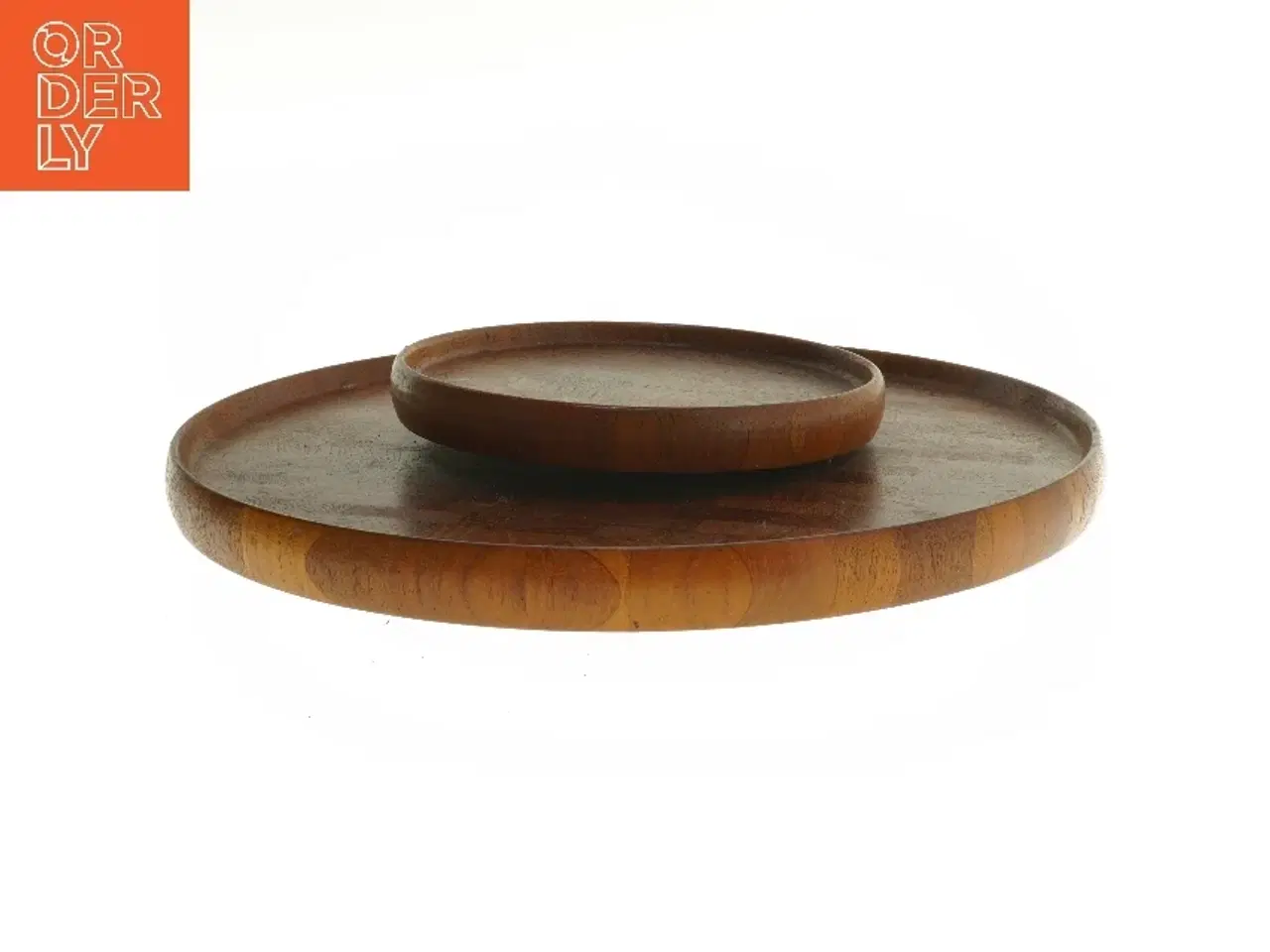 Billede 1 - Rund drejebakke i træ fra Digsmed (str. Ø 37 cm)