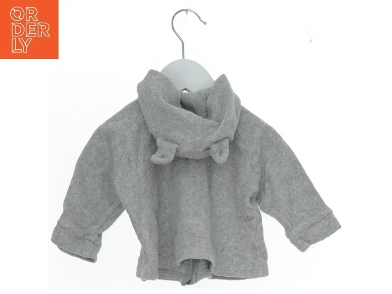 Billede 2 - Grå fleecejakke til børn med hætte fra 8O8 (str. 68)