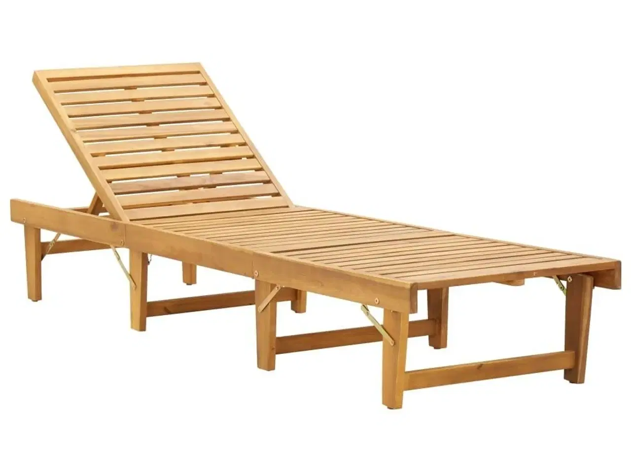 Billede 3 - Foldbar liggestol med hynde massivt akacietræ