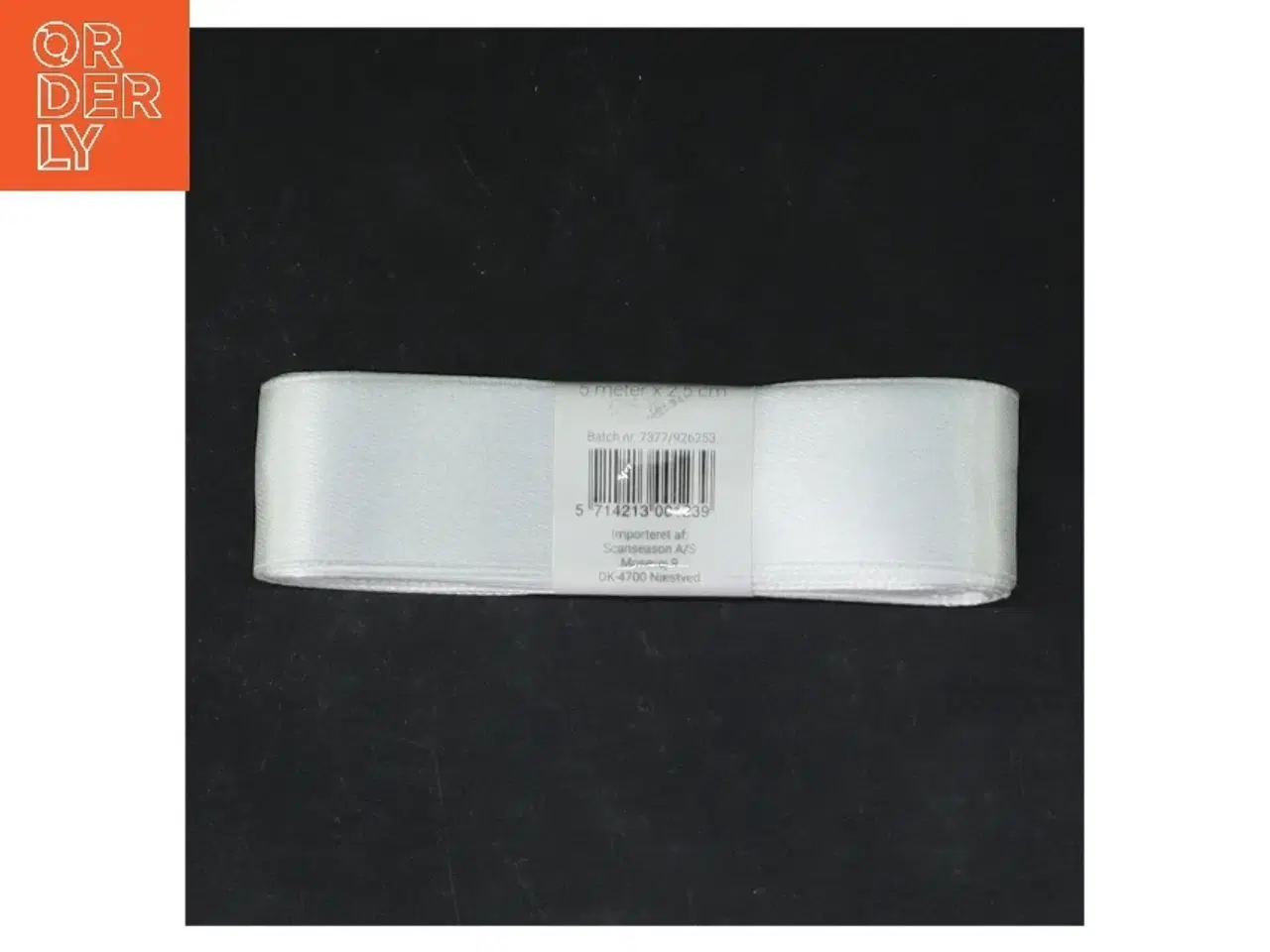 Billede 3 - Hvidt satinbånd (str. 5 m x 2,5 cm)